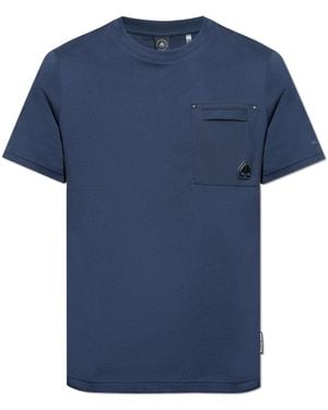 Moose Knuckles T-shirt With Pocket, - Blue
