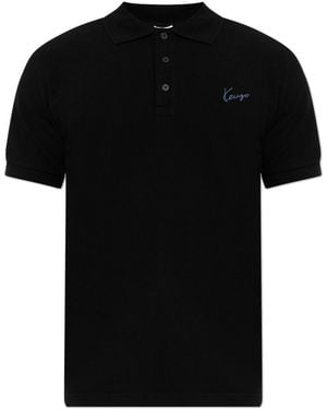 KENZO Polo With Logo - Black