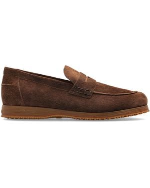 Hogan Suede Loafers - Brown