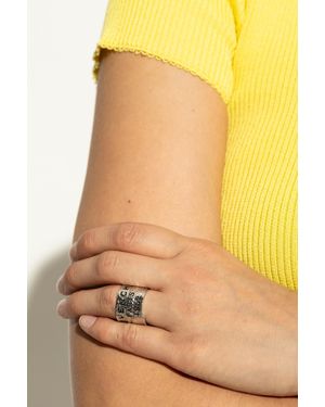 Givenchy Ring With Engraved Logo - Metallic