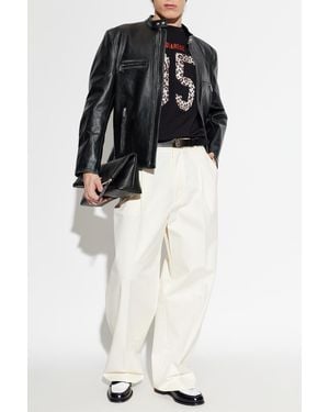 DSquared² Cotton Wide-Leg Pants - White