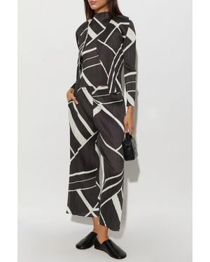 Pleats Please Issey Miyake Pleated Cardigan - Brown