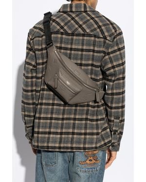 MCM Leather Belt Bag - Black