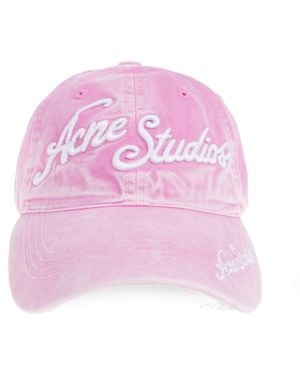 Acne Studios Baseball Cap, - Pink