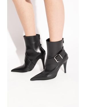 McQueen 'Heron' Heeled Ankle Boots - Black