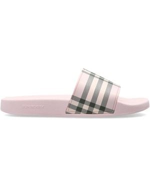 Burberry Rubber Flip-Flops - Pink