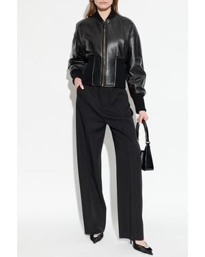 Alaïa Leather 'Bomber' Jacket - Black