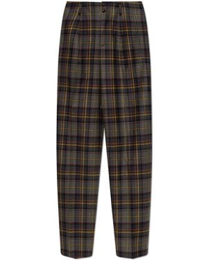 Etro Wool Pleated Trousers - Black