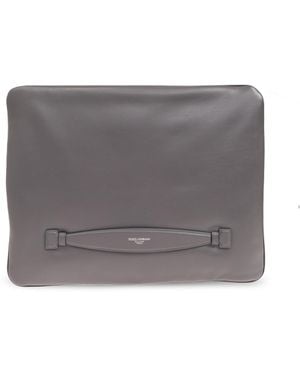 Dolce & Gabbana Leather Briefcase - Grey