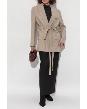 Victoria Beckham Wool Blazer - Natural
