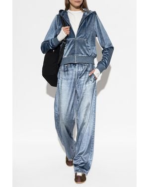 Rag & Bone Velvet Straight-Leg Pants - Blue
