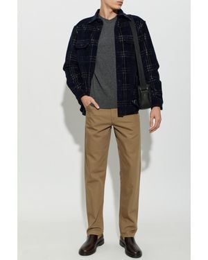 Burberry Crew Neck Wool Sweater - Blue