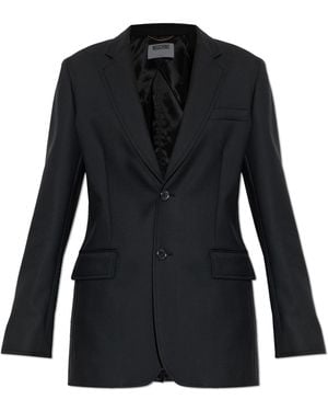 Moschino Blazer Made From Combined Fabrics - Black