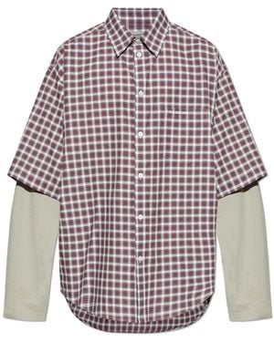 Balenciaga Shirt Made Of Combined Fabrics - Multicolour