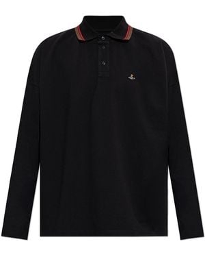 Vivienne Westwood Long Sleeve Polo - Black