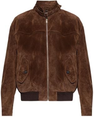 McQueen Suede Jacket - Brown