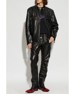DSquared² Leather Pants - Black
