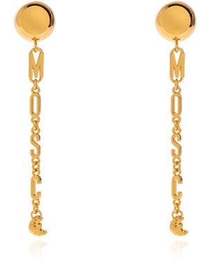 Moschino Earrings With Pendant - White