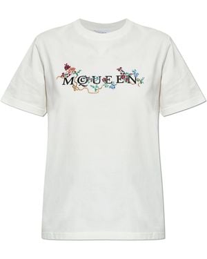McQueen T-Shirt With Logo - White