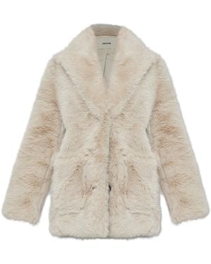 Zadig & Voltaire 'Fleur' Faux Fur Jacket - White