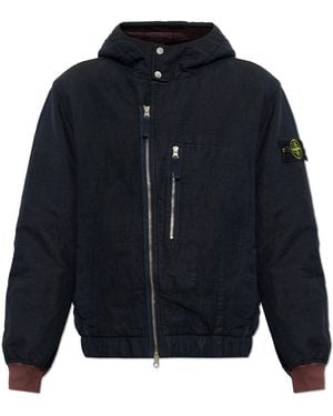 Stone Island Insulated Hooded Jacket - Blue