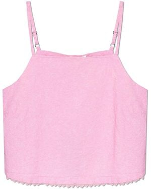 American Vintage Top With Decorative Finish - Pink