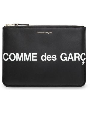 Comme des Garçons Logo-Printed Pouch - Black