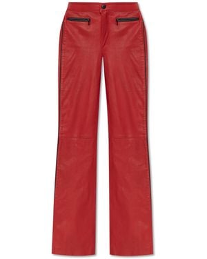 DIESEL Leather Trousers L-Insey - Red