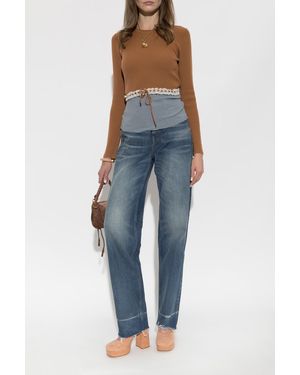 Chloé Jeans With A 'Vintage' Effect - Blue