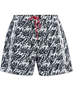 DIESEL 'Soccer-41-D-Pop' Swim Shorts - White