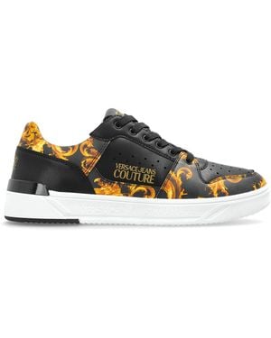 Versace Jeans Couture Sports Shoes With 'Barocco' Pattern - Black