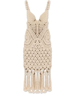 Balmain Dress With Decorative Weave - White