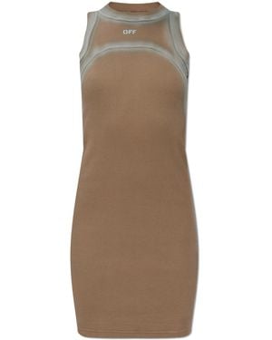 Off-White c/o Virgil Abloh Dress With Logo - Natural