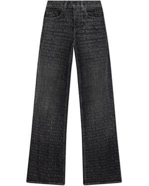 Balenciaga Flared Leg Jeans - Black