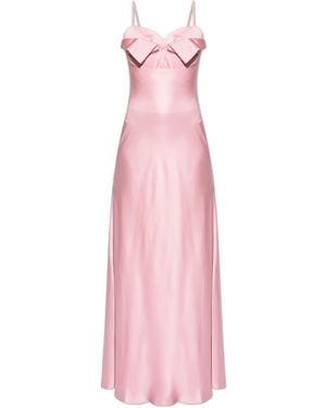 McQueen Satin Slip Dress - Pink