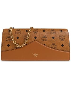 MCM 'Small Diamond' Clutch - Brown