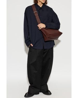 Marni Wool Shirt With Pocket - Blue