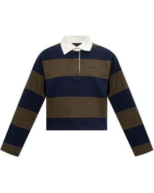A.P.C. Long Sleeve Polo - Blue