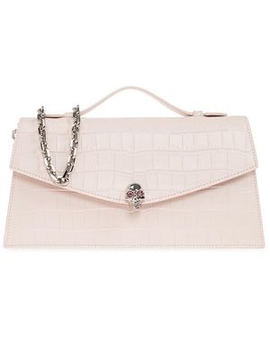 McQueen Leather Bag 'Skull Top' - Pink