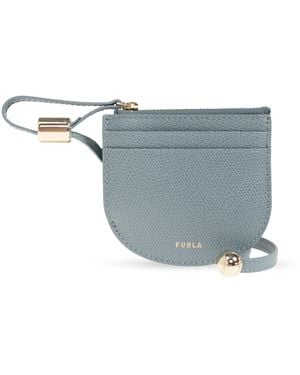 Furla 'Laura' Card Holder On A Strap - Blue