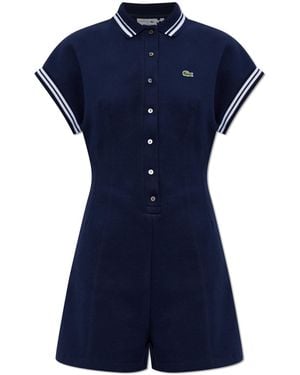 Lacoste Jumpsuit With Logo Patch - Blue