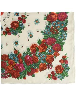 Moschino Silk Scarf - Natural