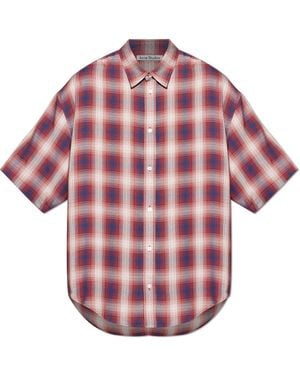 Acne Studios Plaid Pattern Shirt - Pink