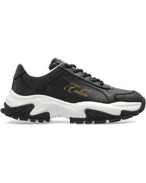 Versace Jeans Couture Sports Shoes With Printed Logo - Black