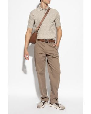 Fendi Creased Pants - Natural