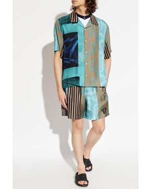 Versace Silk Shorts - Blue