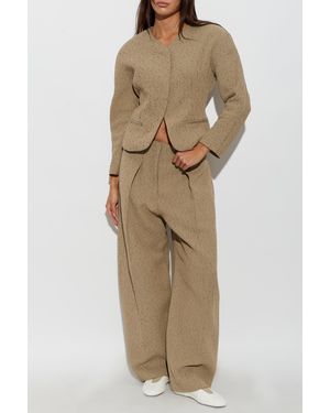 Jacquemus Cotton Blazer 'Ovalo' - Natural