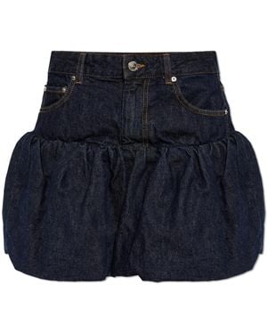 Ganni Short Denim Skirt - Blue