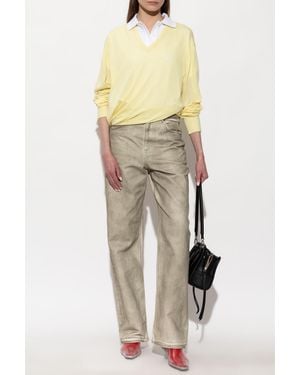 Loewe V-Neck Sweater - Yellow