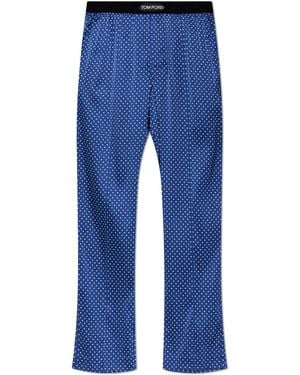 Tom Ford Silk Pyjama Bottoms - Blue